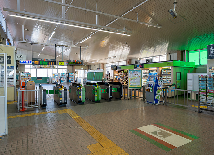 高崎線吹上駅改札口から出ます。